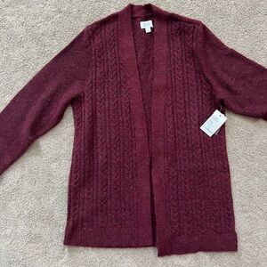 Croft & Barrow Maroon Cowl Neck Sweater